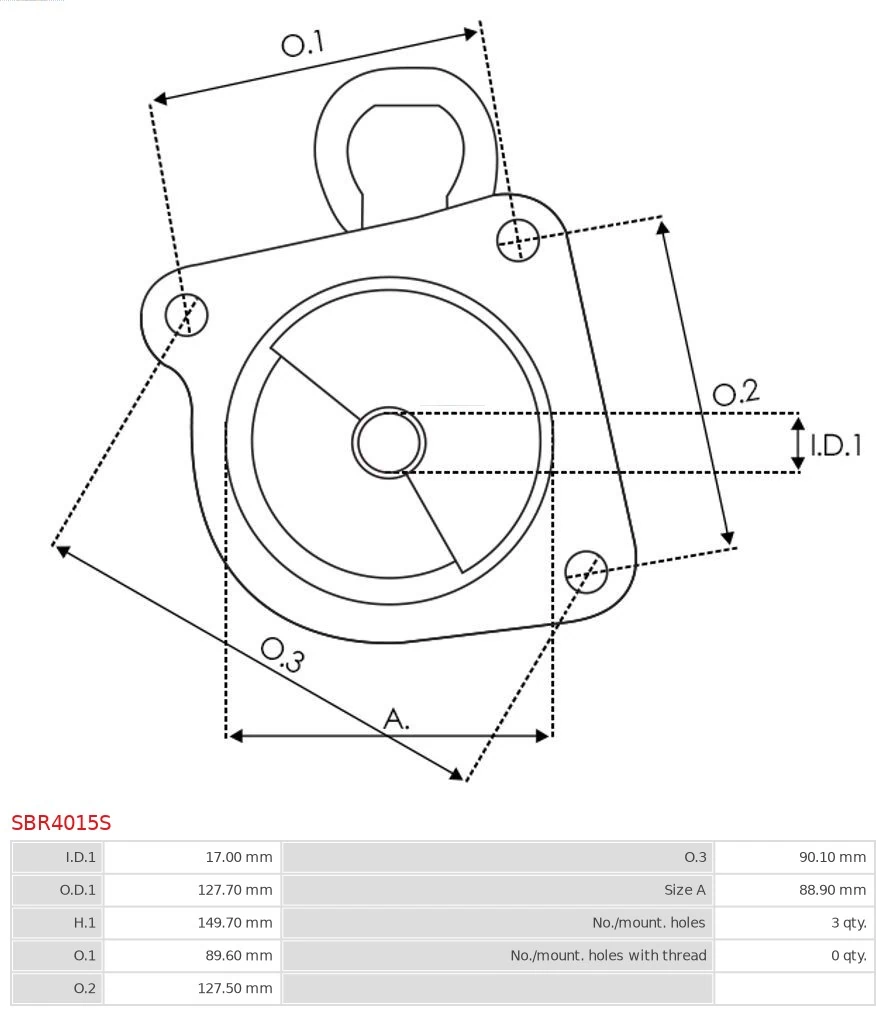 AS-PL SBR4015S Starter Lid, carburettor