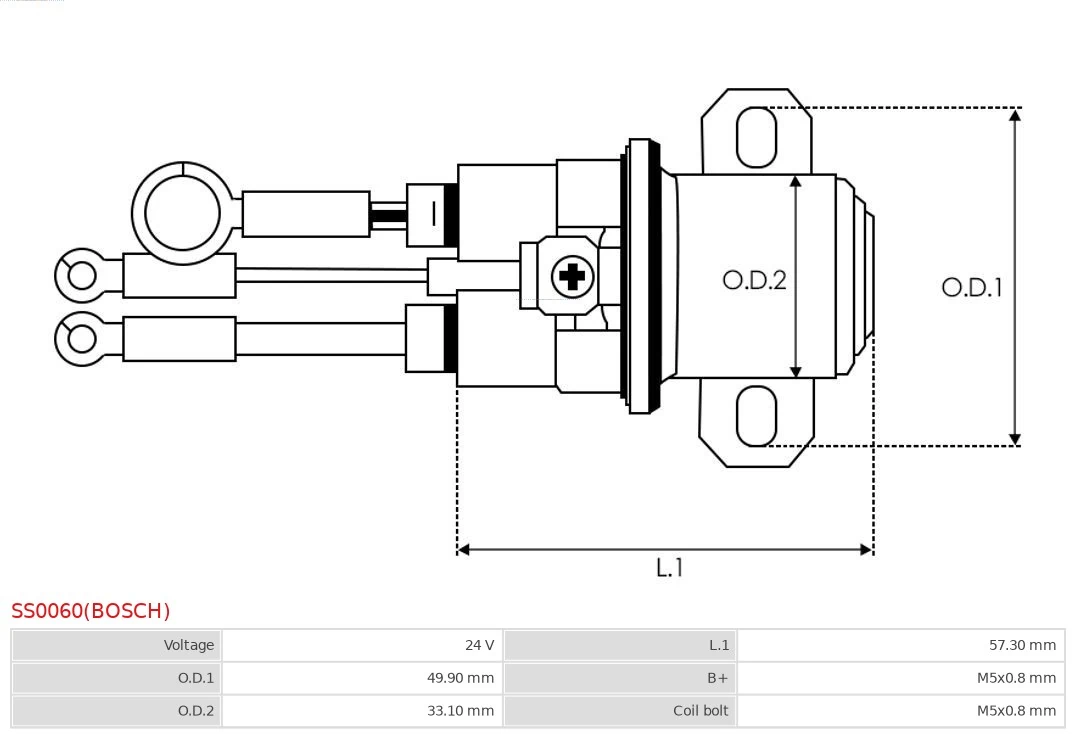 Solenoid Switch, starter Brand new Bosch SS0060(BOSCH)