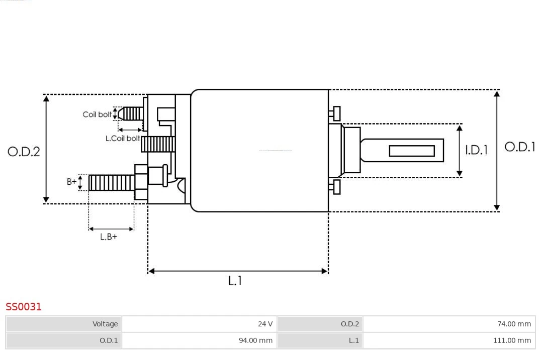 Solenoid Switch, starter Brand new AS-PL SS0031