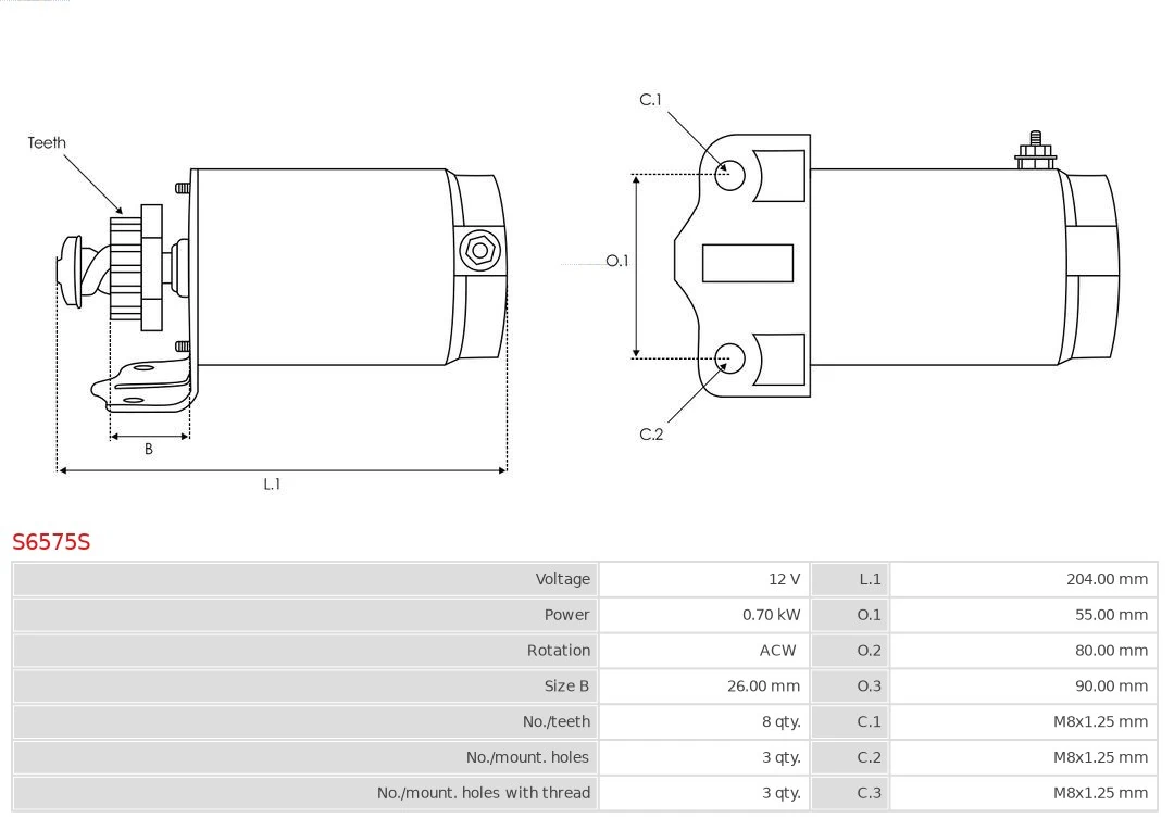 AS-PL S6575S Starter