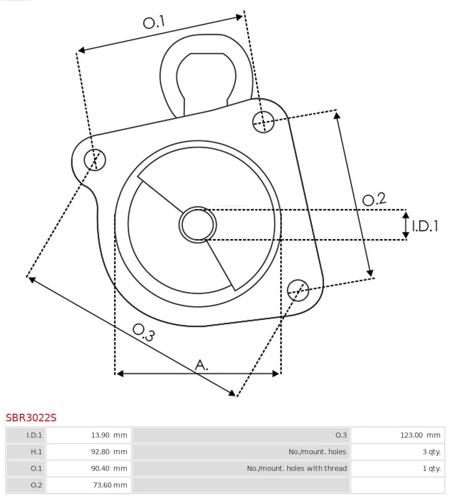 AS-PL SBR3022S Starter Lid, carburettor