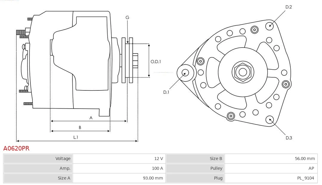 AS-PL A0620PR Alternator