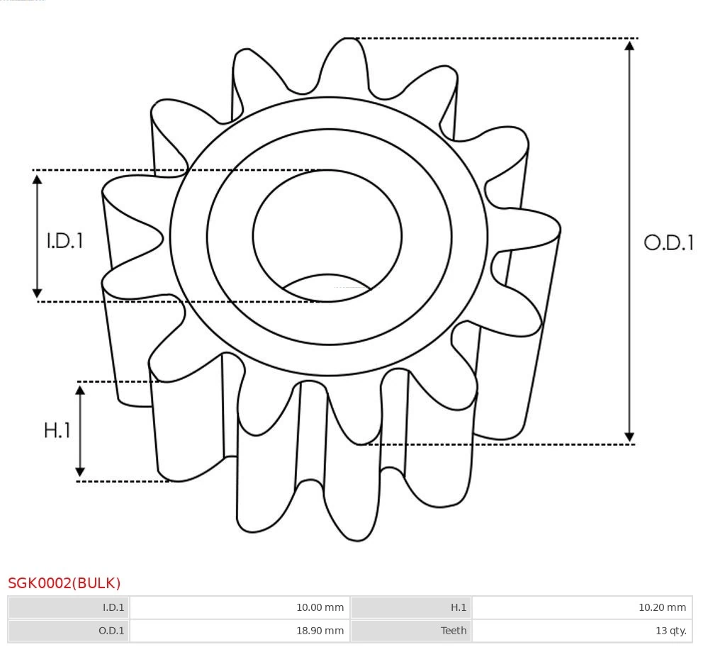 Repair Kit, starter Brand new AS-PL SGK0002(BULK)