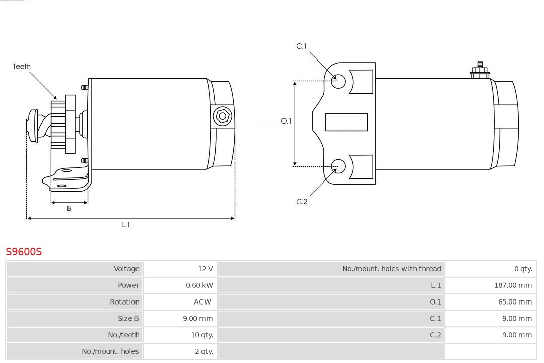 AS-PL S9600S Starter