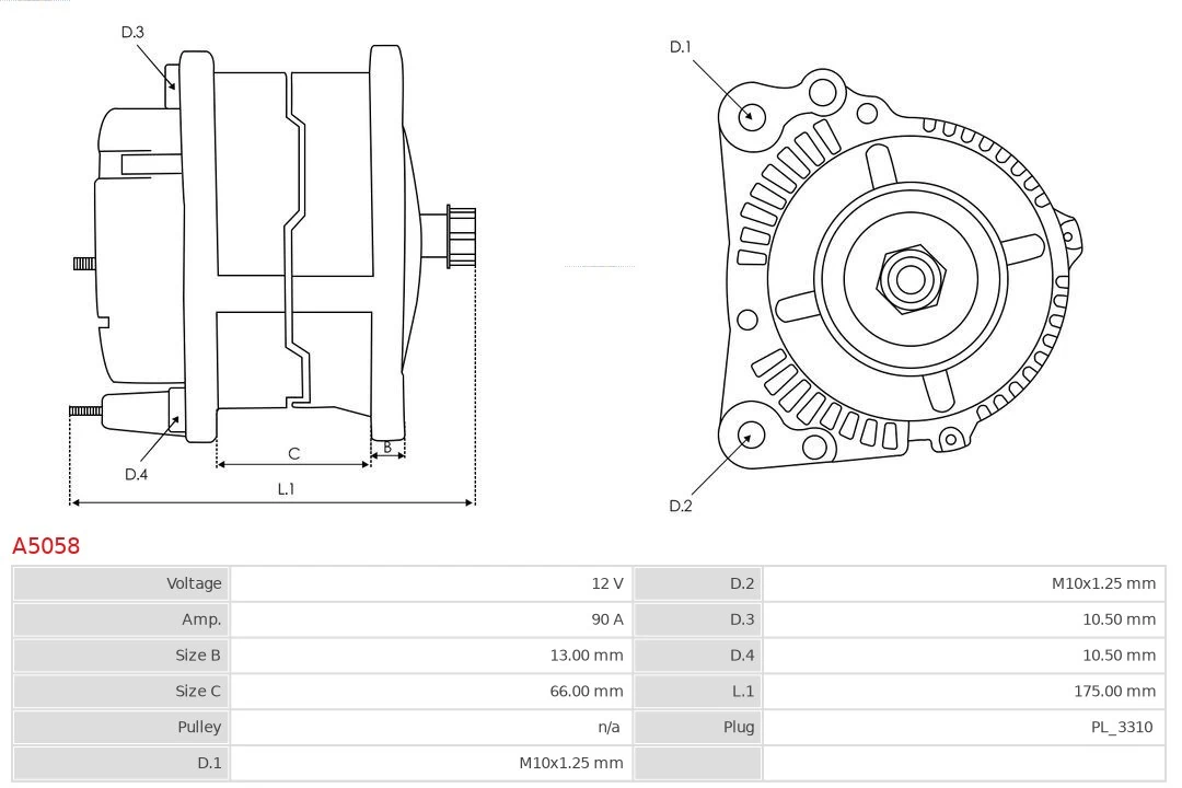 Alternator Brand new AS-PL A5058