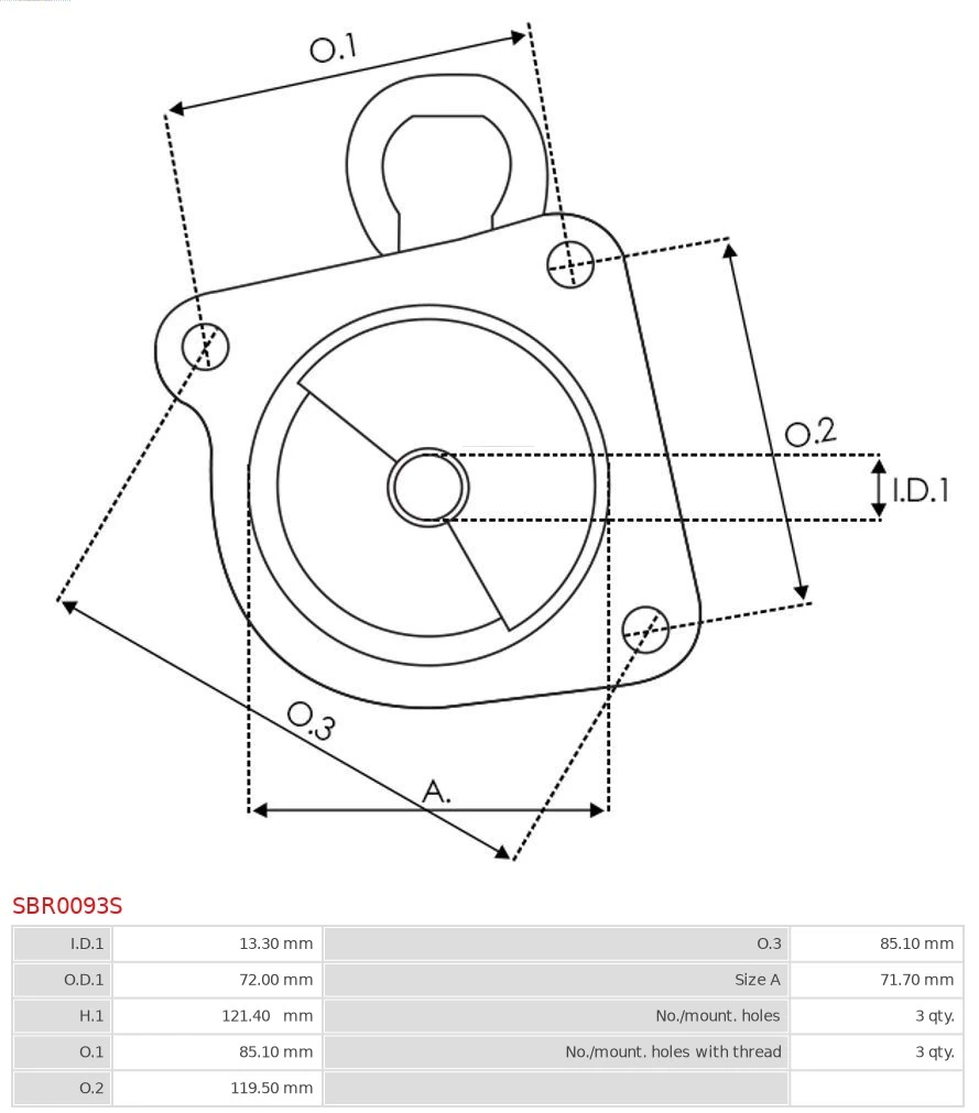 AS-PL SBR0093S Starter Lid, carburettor