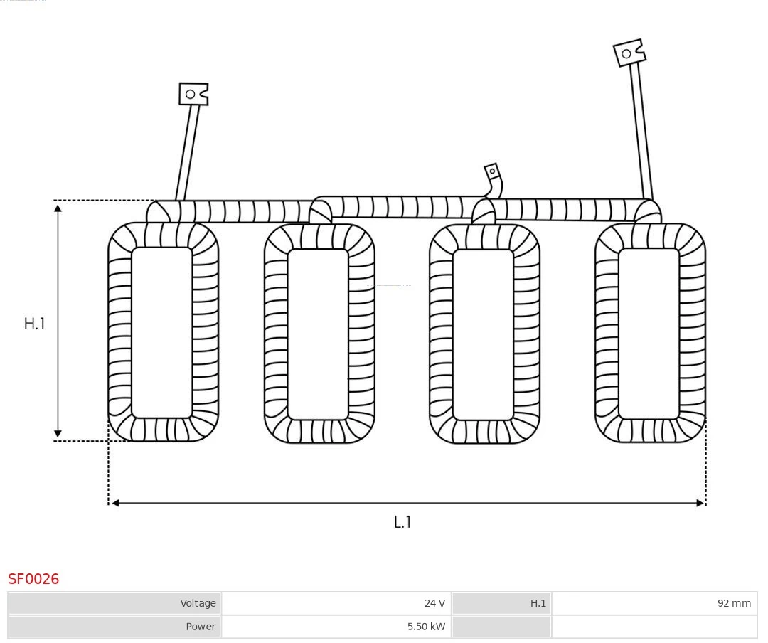 AS-PL SF0026 Field Winding, starter