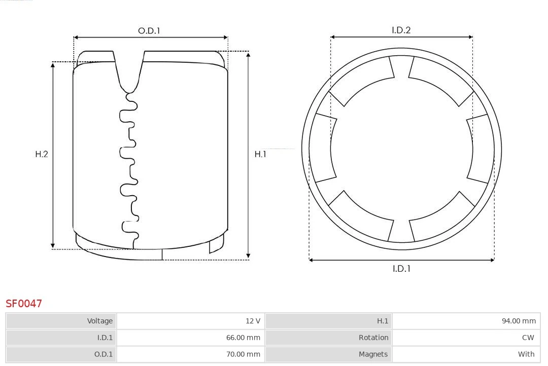 AS-PL SF0047 Field Winding, starter