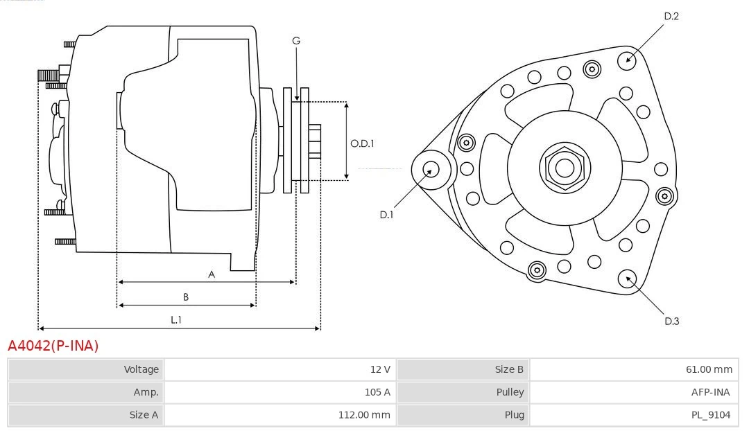 Generator Brand new AS-PL A4042(P-INA)
