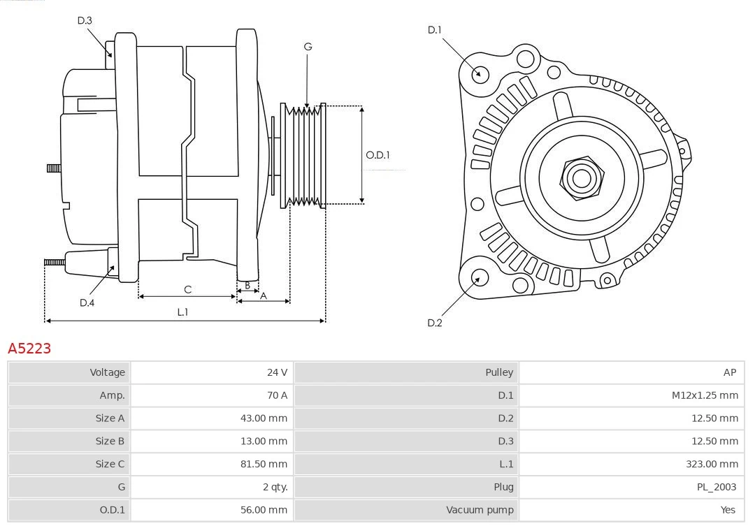 AS-PL A5223 Alternator