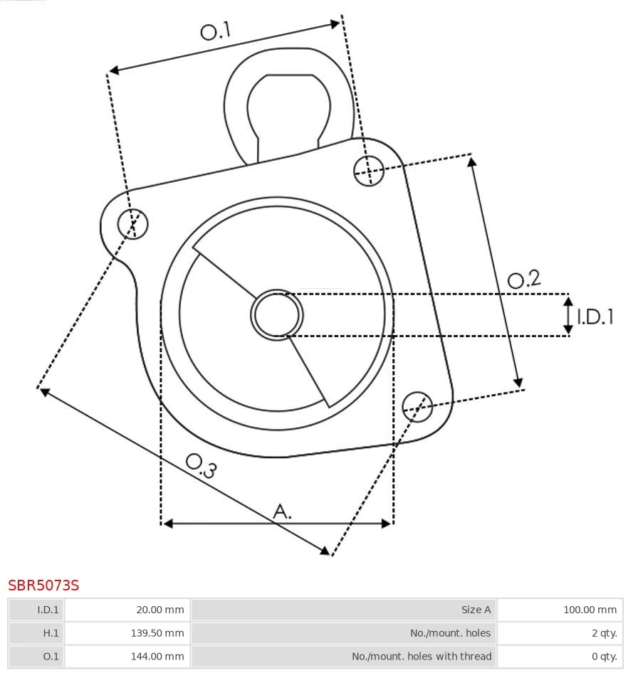 AS-PL SBR5073S Starter Lid, carburettor