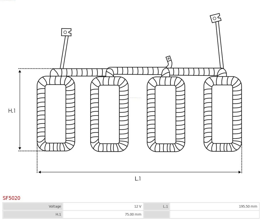 AS-PL SF5020 Field Winding, starter