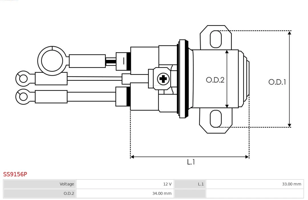 AS-PL SS9156P Solenoid Switch, starter