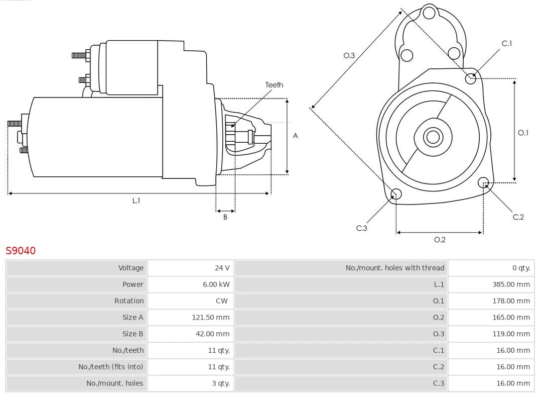 AS-PL S9040 Starter