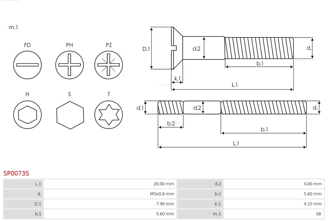 AS-PL SP0073S Repair Set, alternator