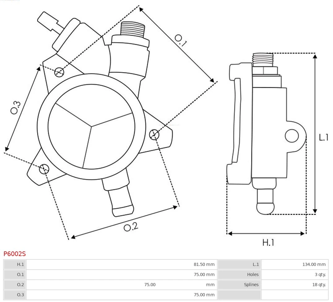 Vacuum Pump, braking system Brand new AS-PL P6002S
