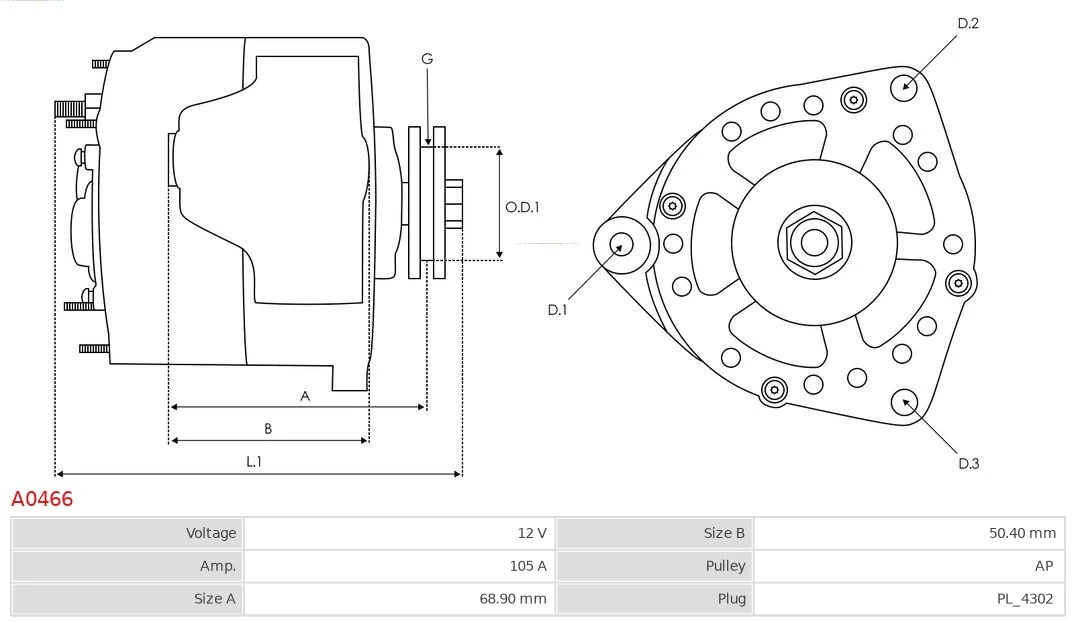 AS-PL A0466 Alternator