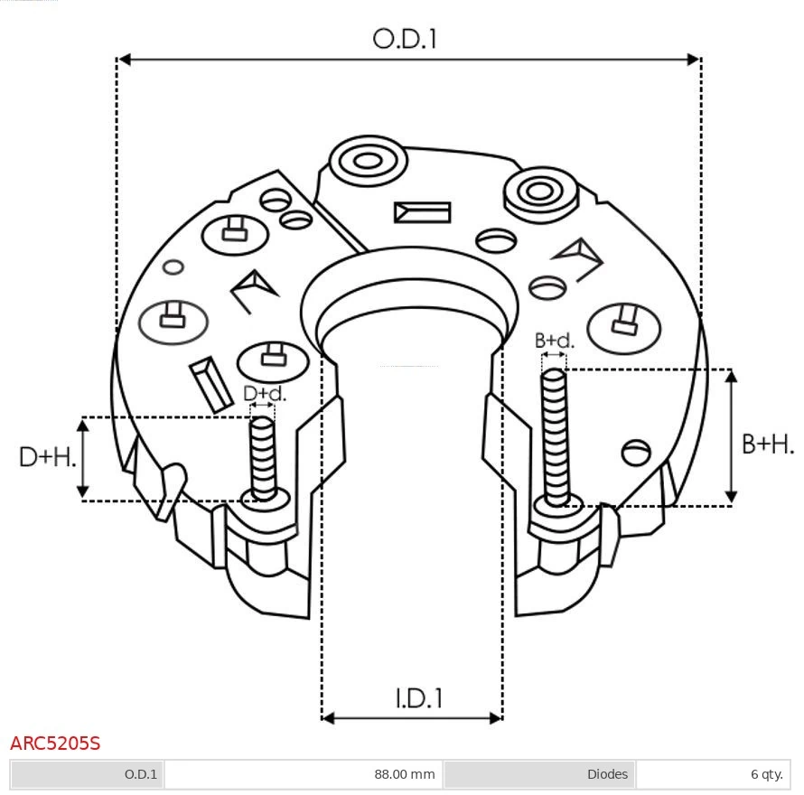 AS-PL ARC5205S Rectifier, alternator