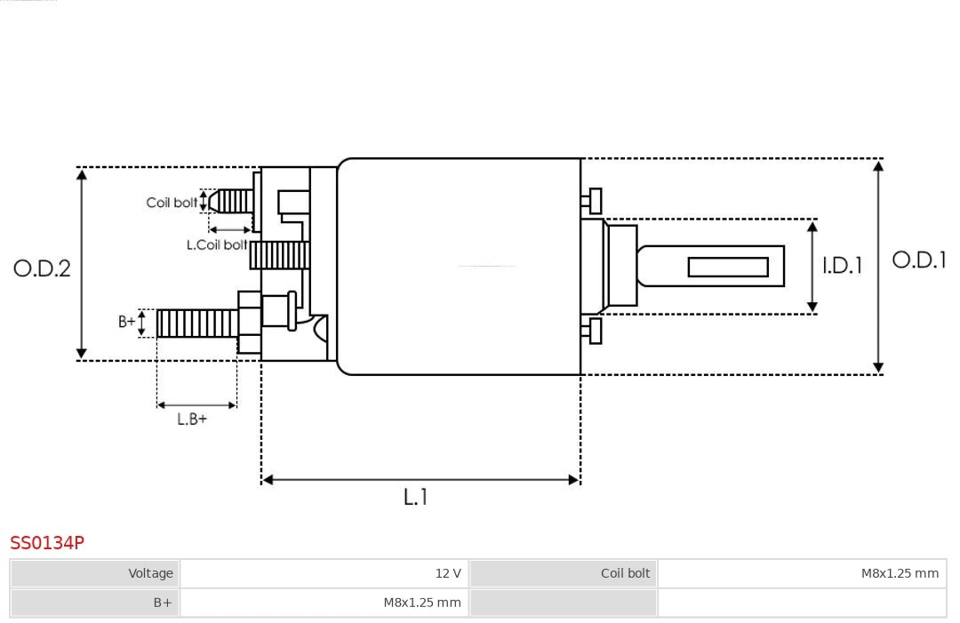 AS-PL SS0134P Solenoid Switch, starter