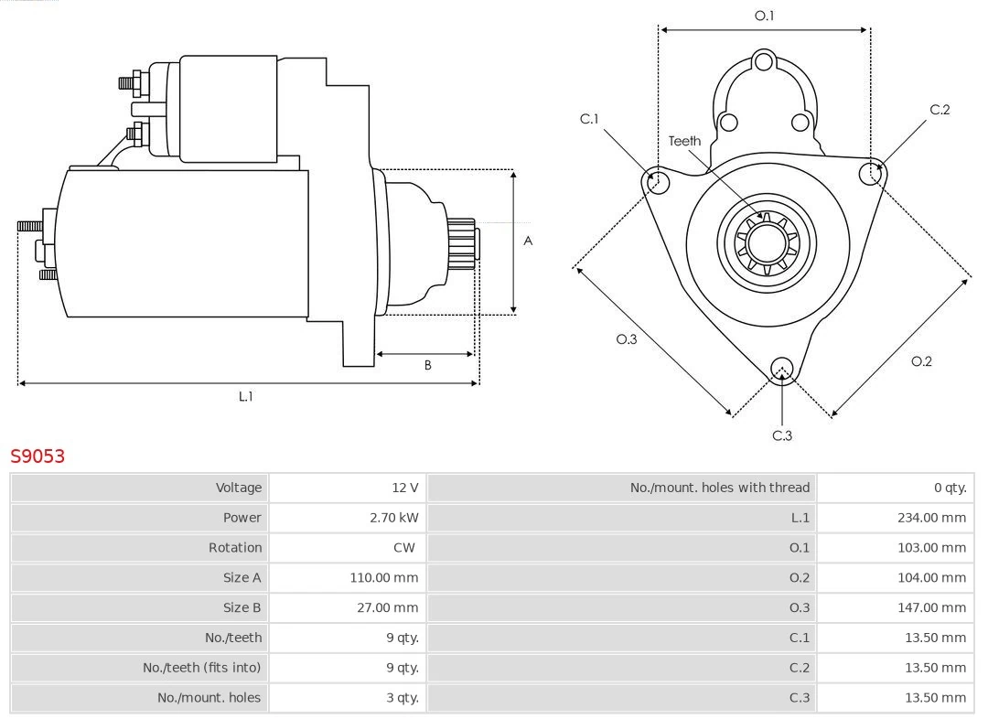 AS-PL S9053 Starter