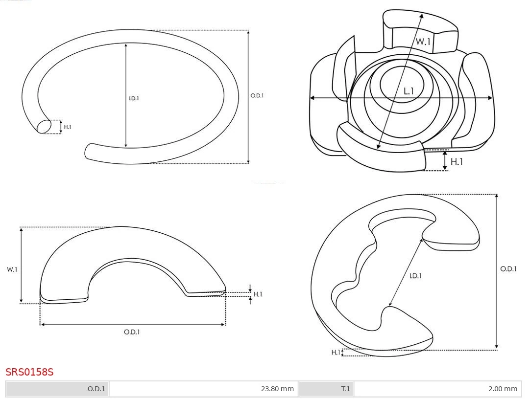 Repair Kit, starter Brand new AS-PL SRS0158S