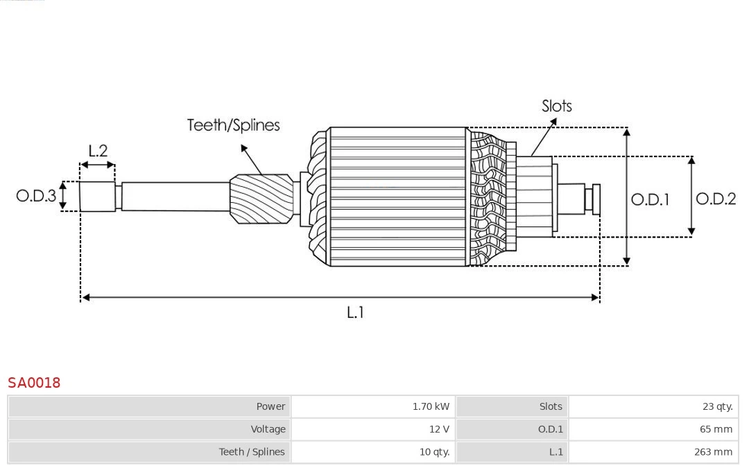 AS-PL SA0018 Armature, starter