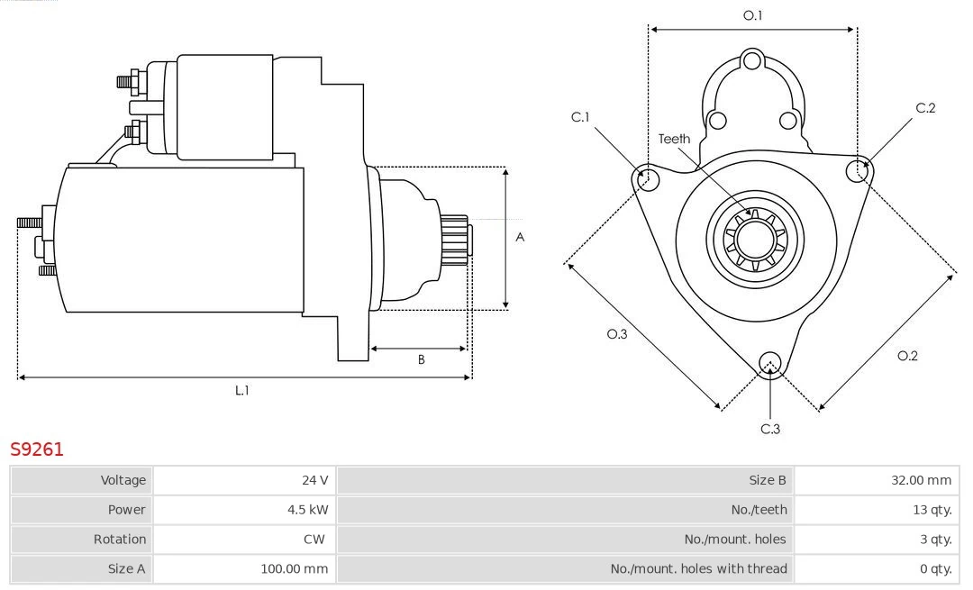 AS-PL S9261 Starter