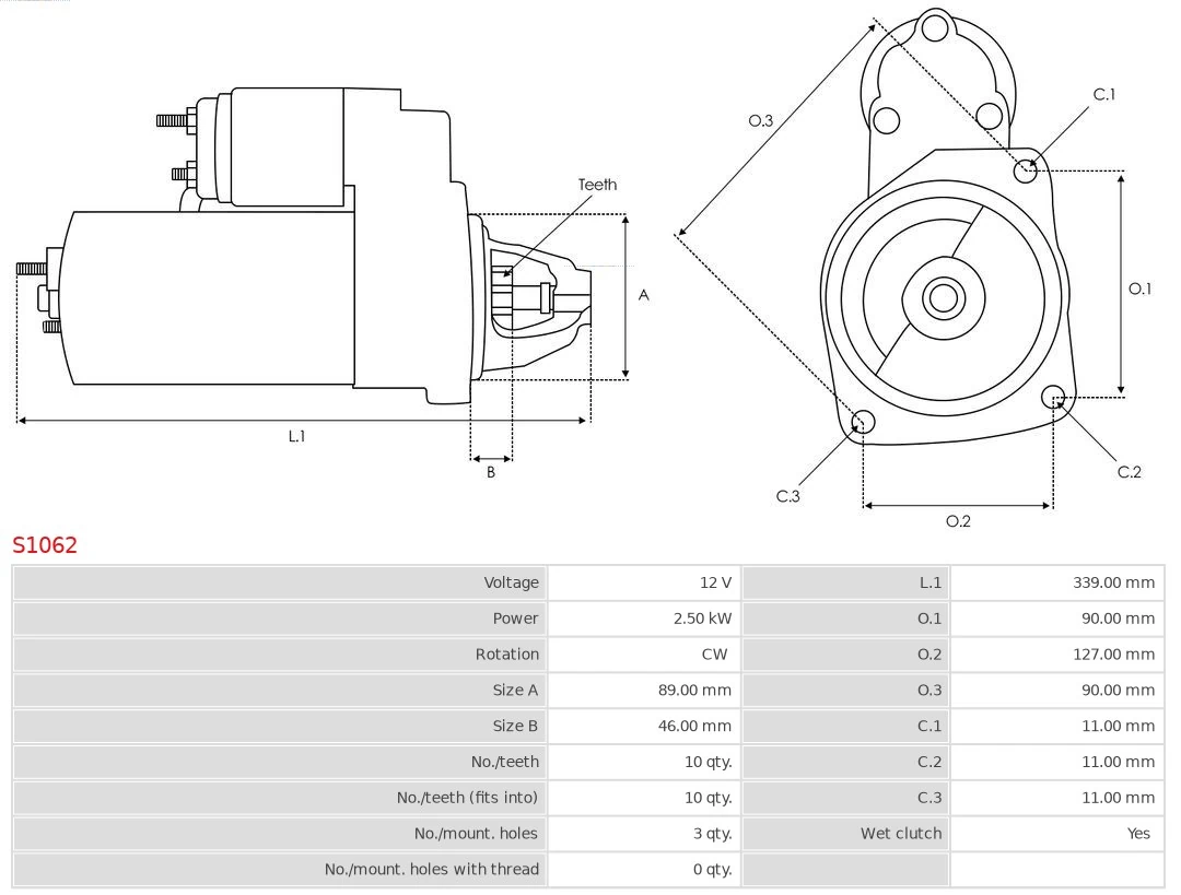 Starter Brand new AS-PL S1062