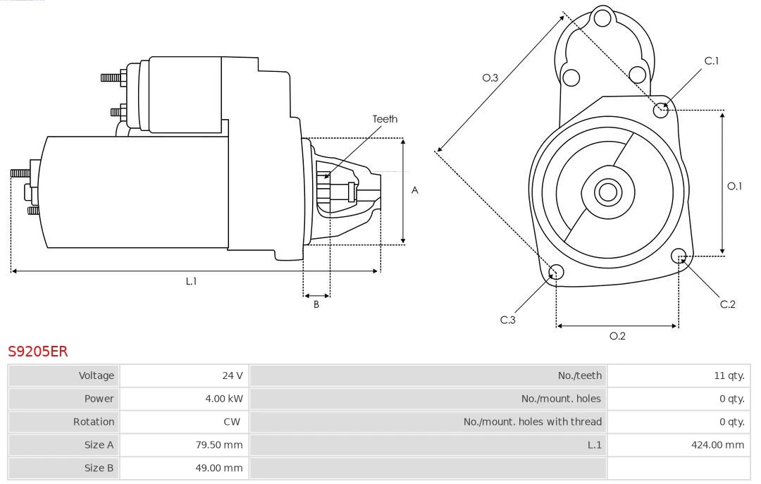 AS-PL S9205ER Starter