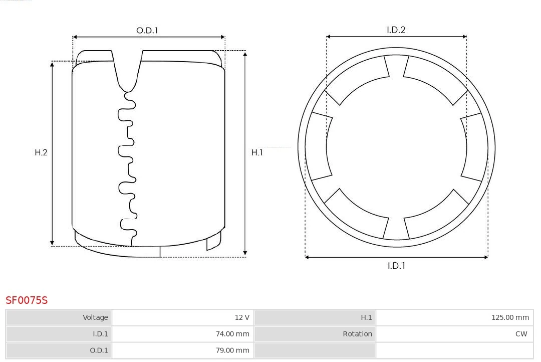 AS-PL SF0075S Field Winding, starter
