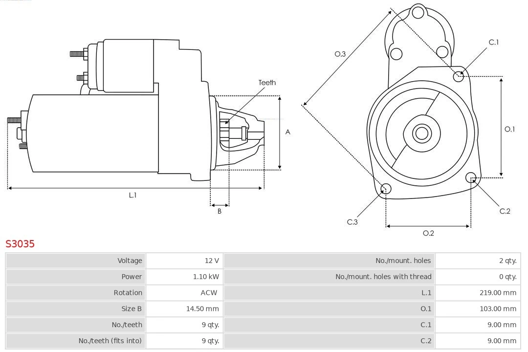 Starter Brand new AS-PL S3035