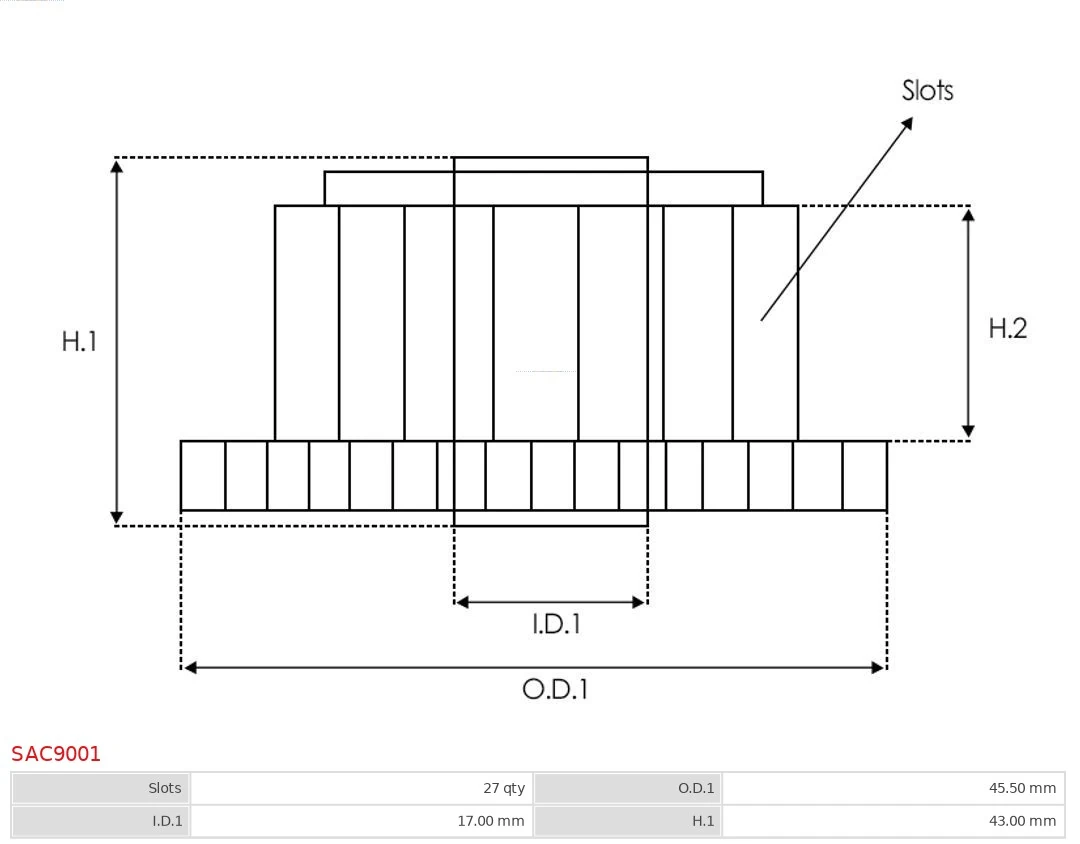 AS-PL SAC9001 Armature, starter