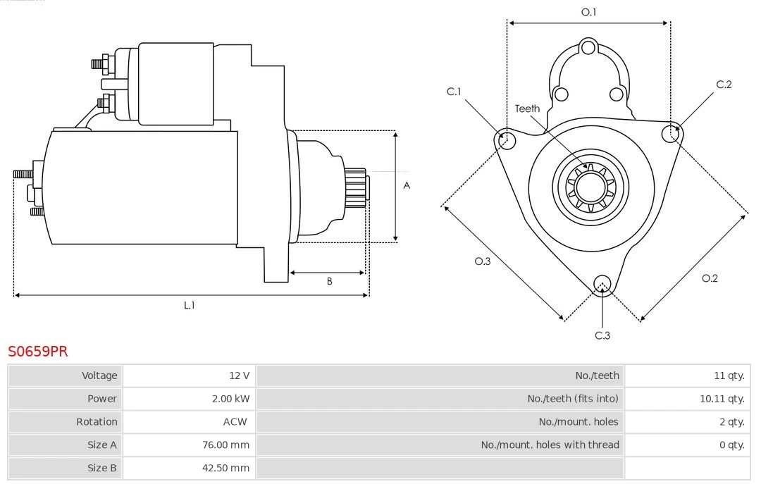Starter Remanufactured AS-PL S0659PR