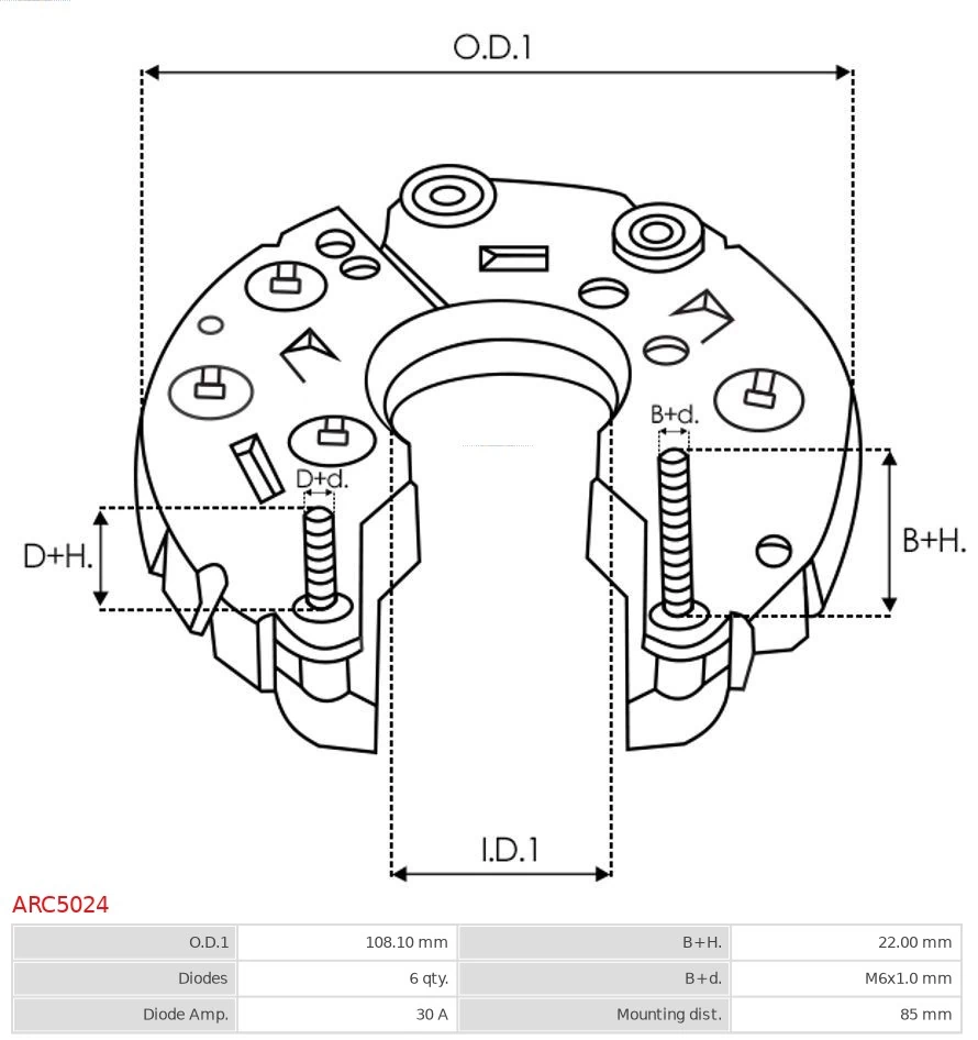 AS-PL ARC5024 Rectifier, alternator