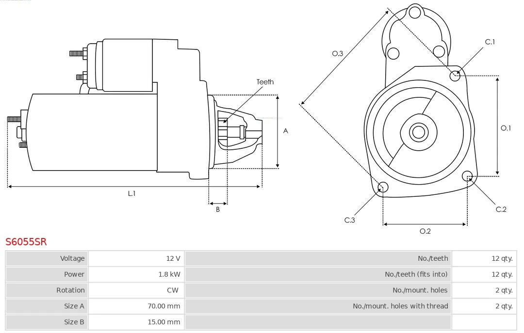 AS-PL S6055SR Starter