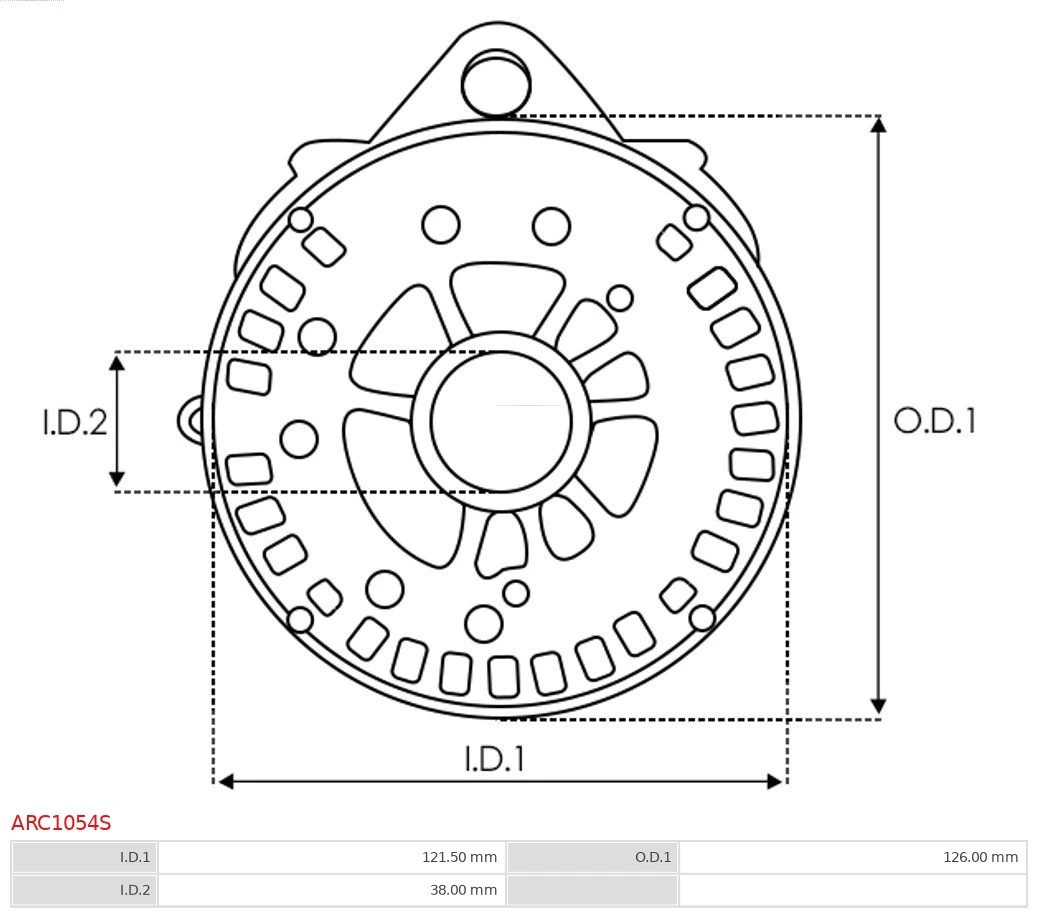 AS-PL ARC1054S Bracket, alternator drive flange