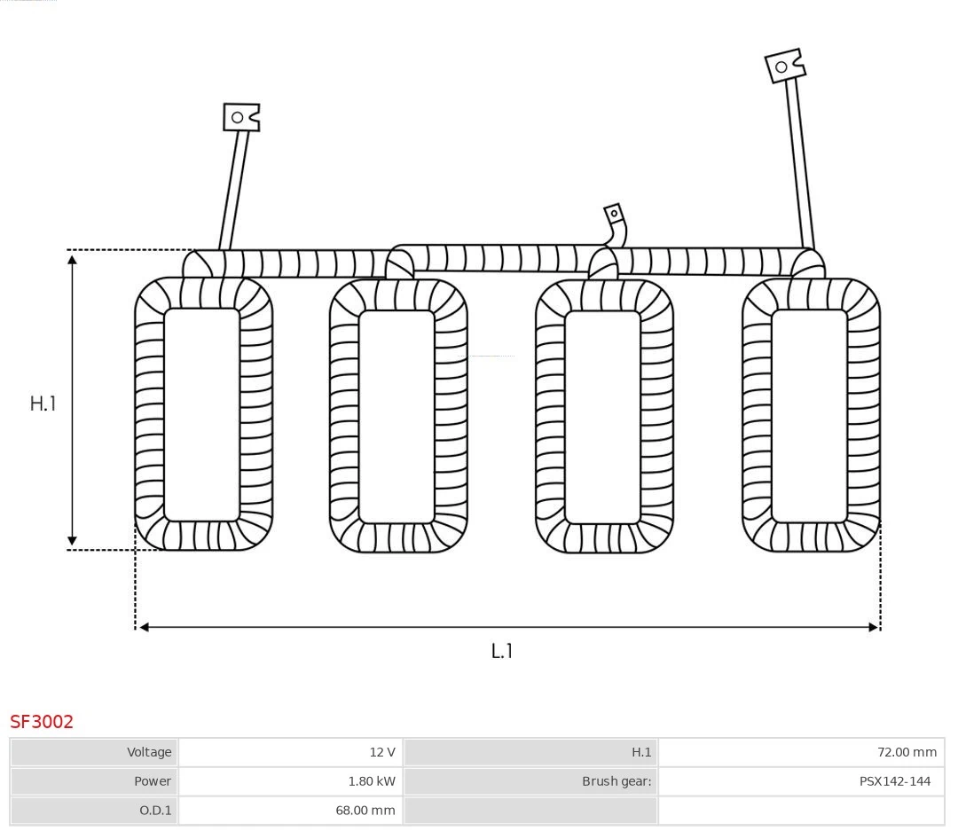 Field Winding, starter Brand new AS-PL SF3002