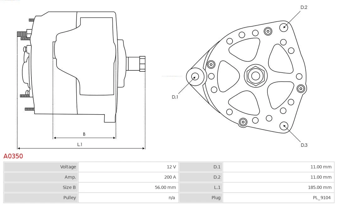 AS-PL A0350 Alternator