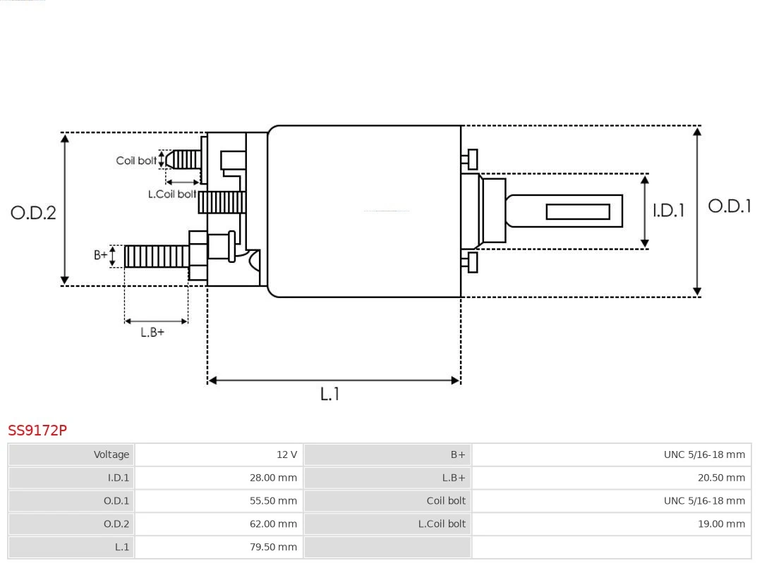 AS-PL SS9172P Solenoid Switch, starter