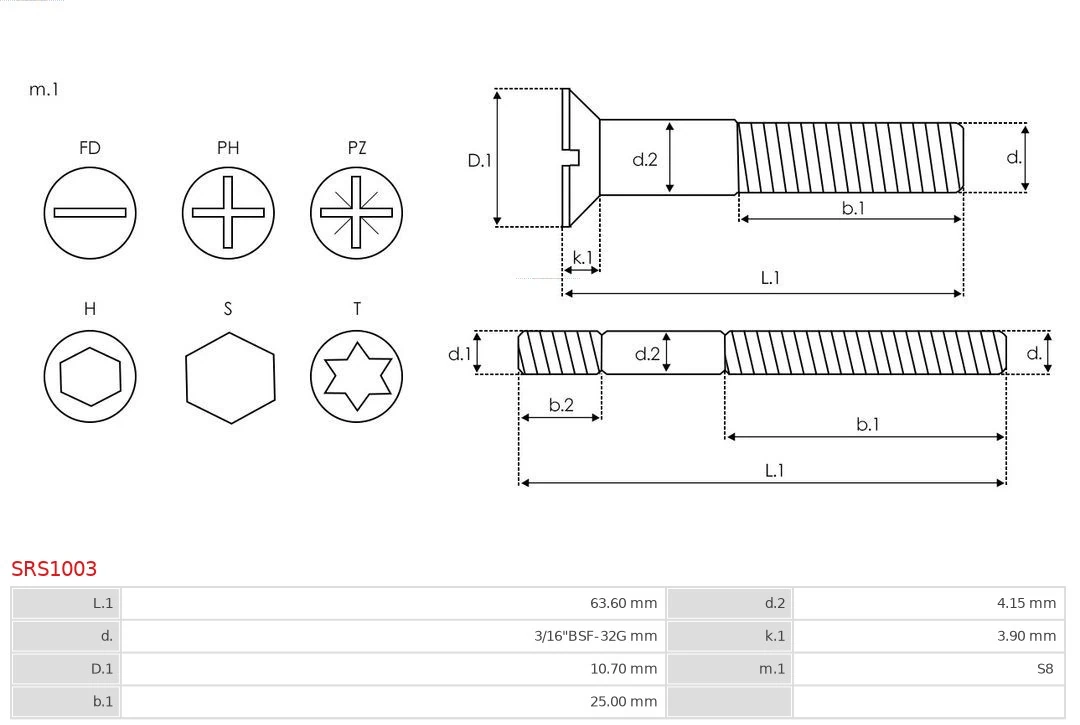 AS-PL SRS1003 Repair Set, alternator