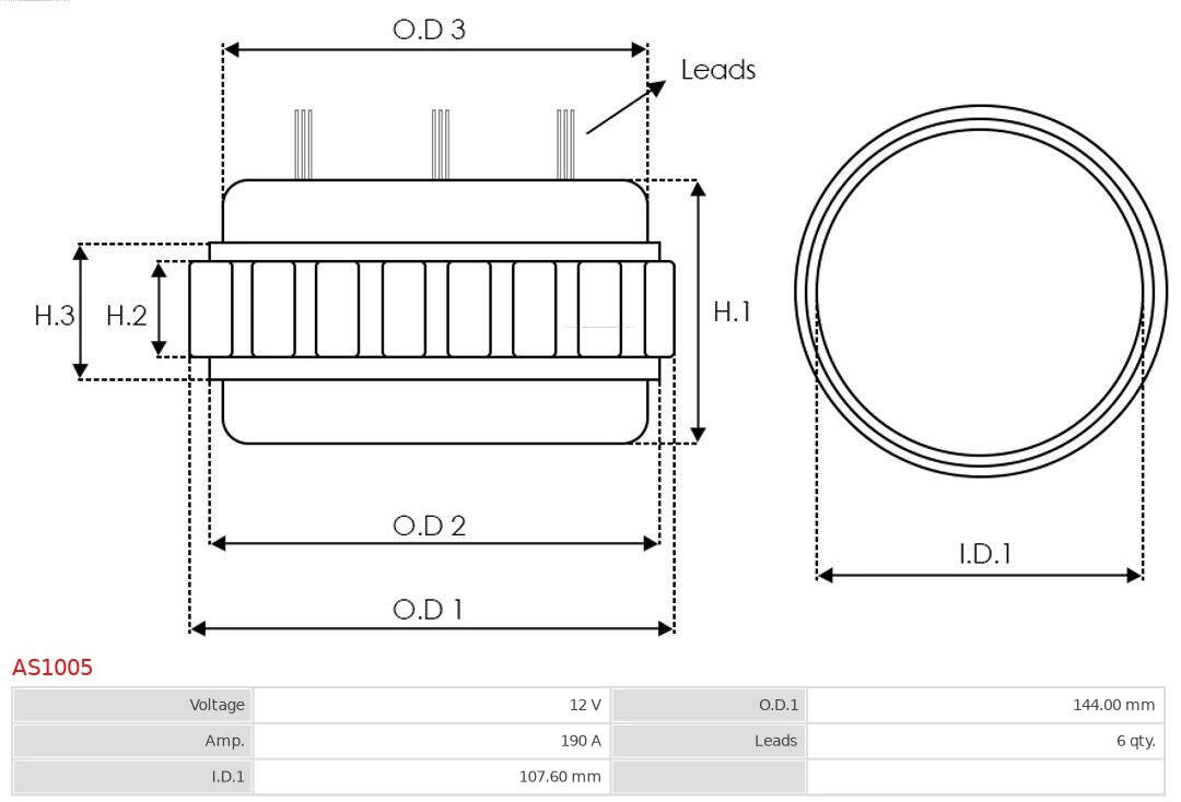 AS-PL AS1005 Protective Cap, alternator
