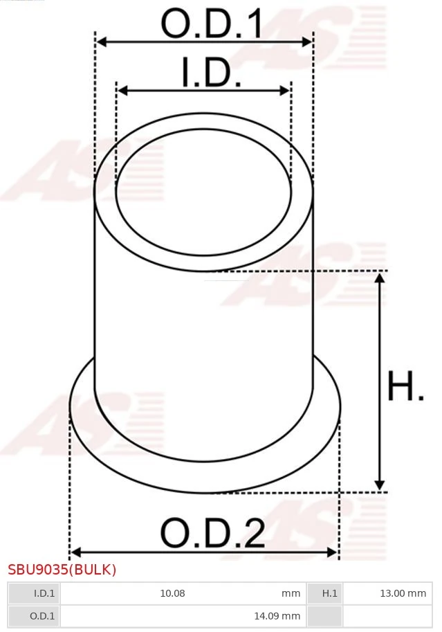 Bush, starter shaft Brand new AS-PL SBU9035(BULK)