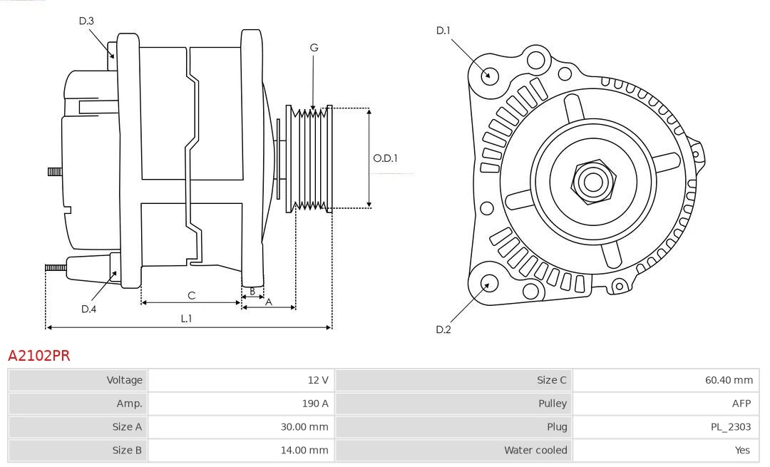 AS-PL A2102PR Alternator