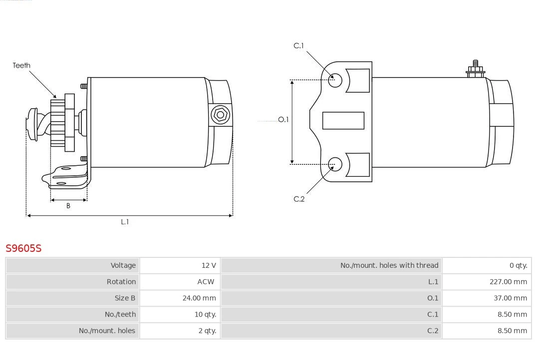 AS-PL S9605S Starter