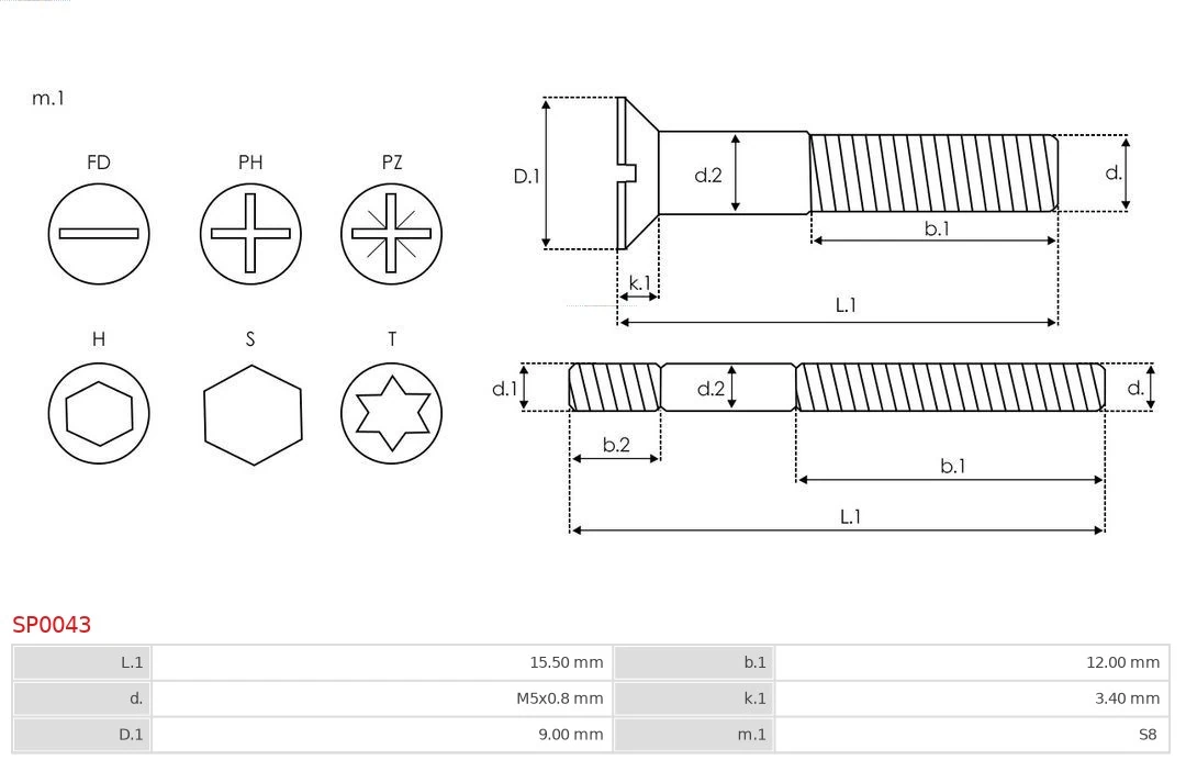 AS-PL SP0043 Repair Set, alternator