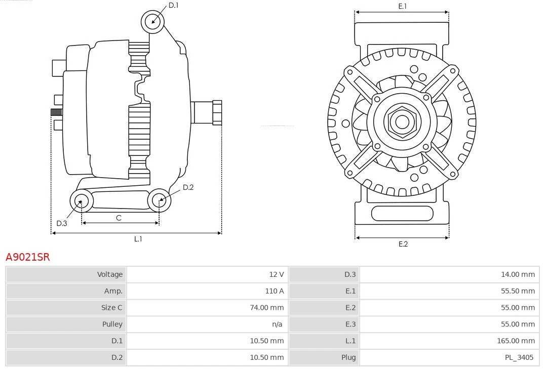 AS-PL A9021SR Alternator