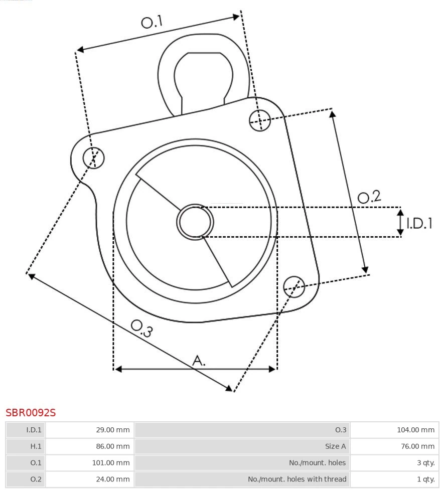 AS-PL SBR0092S Starter Lid, carburettor