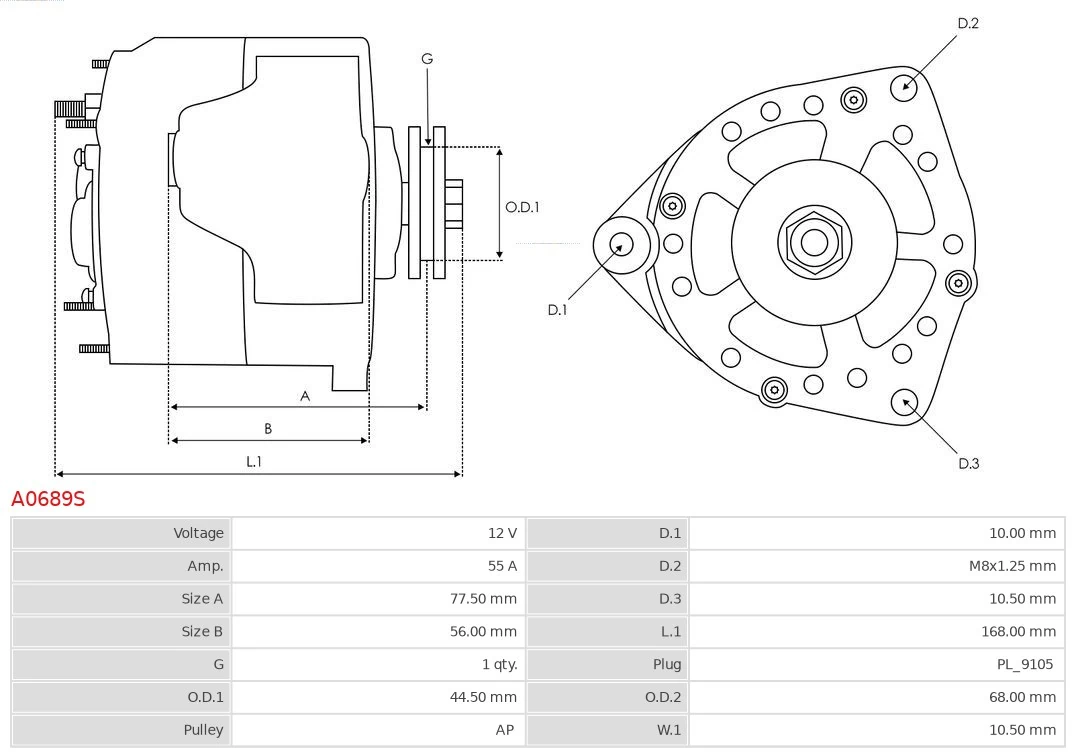 Alternator Brand new AS-PL A0689S