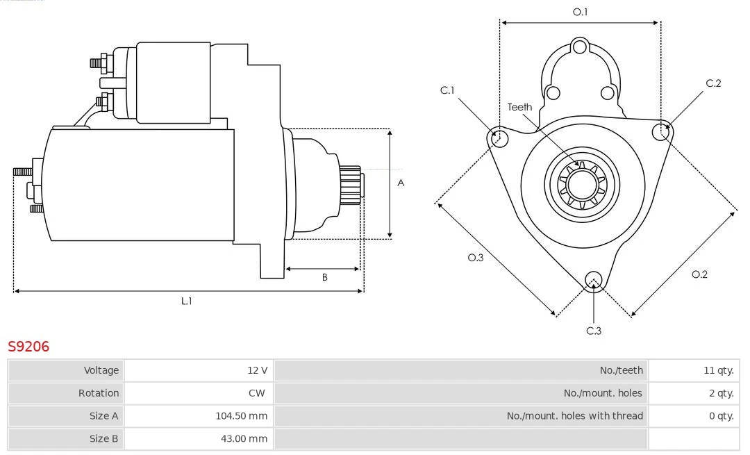 AS-PL S9206 Starter