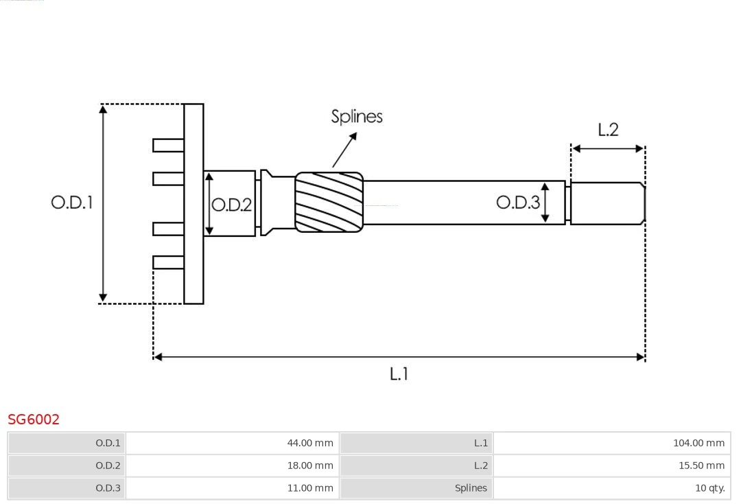 AS-PL SG6002 Repair Kit, starter
